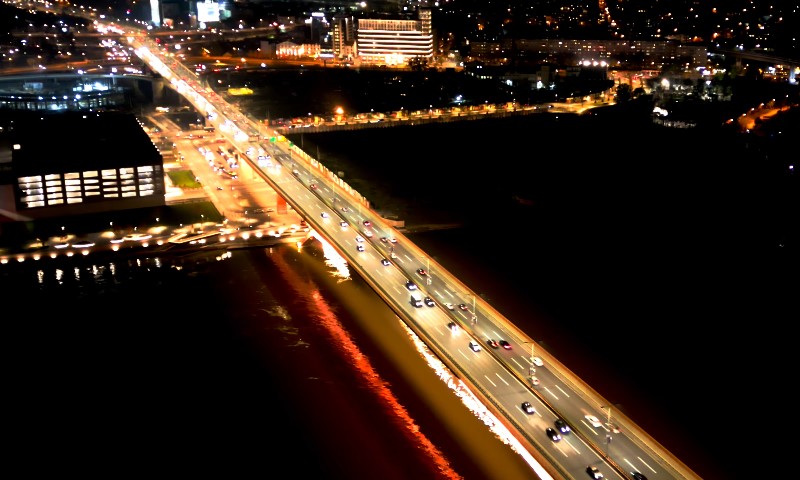 Saobraćajna gužva na Gazeli, slika iz vazduha